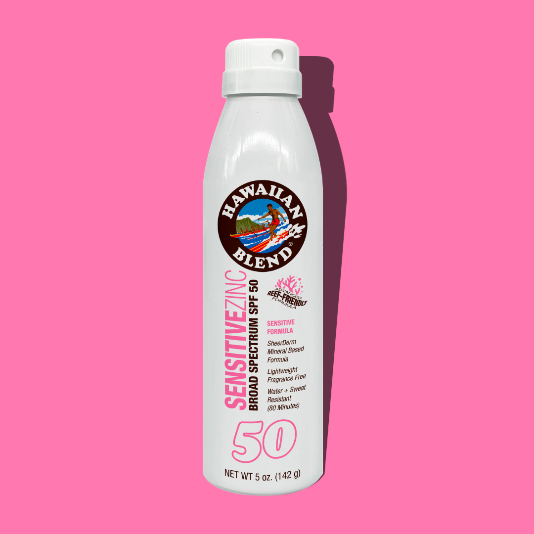 HB SENSITIVE ZINC SPF50 C-SPRAY 5OZ — Hawaiian Blend